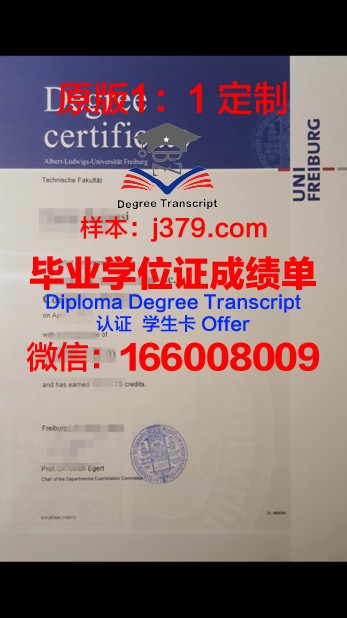 弗莱堡大学毕业证图片
