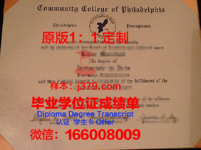 费城社区学院研究生毕业证书(费城社区学院研究生毕业证书图片)